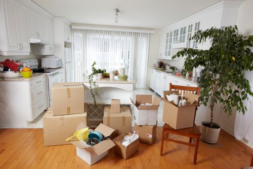 Organised household storage space in Riddlesdown with neatly packed boxes