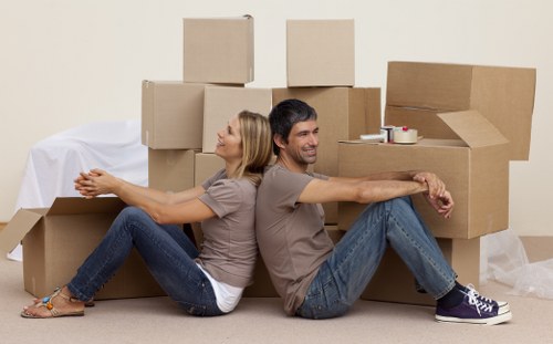 People using Riddlesdown storage to organize household belongings
