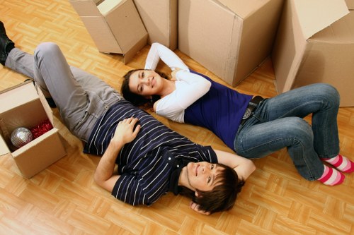 Organized student belongings ready for storage in Riddlesdown