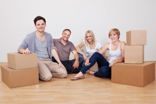 Packed office boxes ready for a Riddlesdown relocation